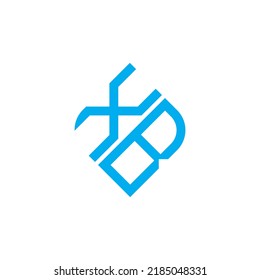 XB-Brief-Logo kreatives Design mit Vektorgrafik