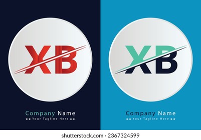 XB Letter logo design vector template.