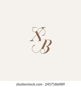 XB letra boda concepto ideas de diseño Lujo y elegante logotipo de monograma inicial