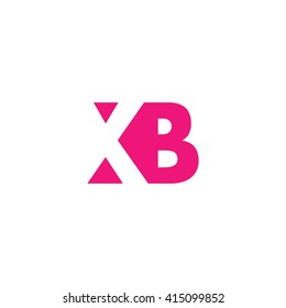 XB Logo. Vector Graphic Branding Letter Element. White Background