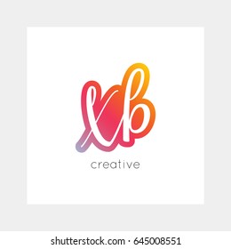 XB logo, vector. Useful as branding, app icon, alphabet combination, clip-art.