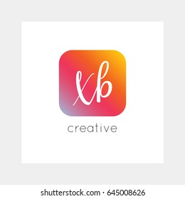 XB logo, vector. Useful as branding, app icon, alphabet combination, clip-art.