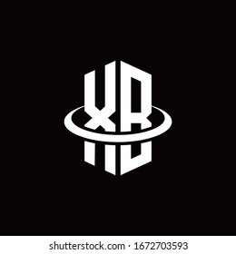 Logotipo XB en forma de hexágono y rodeado por un anillo