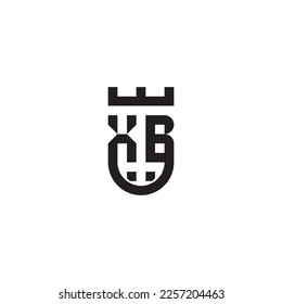XB shield concept retro logo in high quality professional design that will print well across any print media