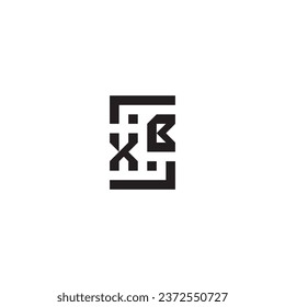 XB Square Concept Retro-Logo in hochwertigem professionellem Design, das gut auf allen Printmedien drucken kann