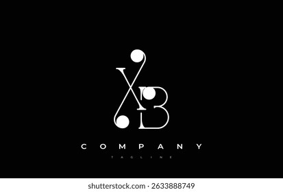 XB Typography Logo Design. Stylish monogram design depiction featuring the letters X and B combined in an artistic signature style, delivering a unique and creative visual representation.