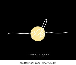XB X B Initial handwriting logo template