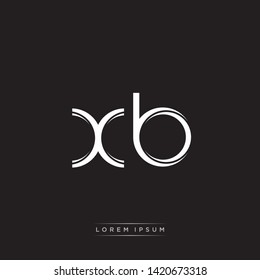 xb x b Logo Initial Letter Split Lowercase Modern Monogram Template Design