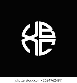 XBC logo XBC icono XBC monograma XBC letra minimalista Círculo plano Diseño de logotipo abstracto moderno único.

