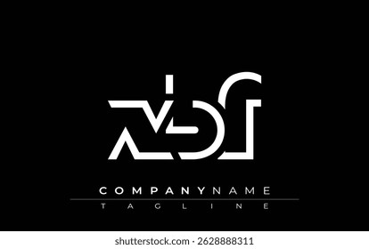XBF abstract letter design. Modern Business Logo Design With Abstract Typography and Contemporary Style