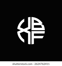 XBF logo XBF icon XBF monogram XBF letter minimalist Circle flat Unique modern abstract logo design.
