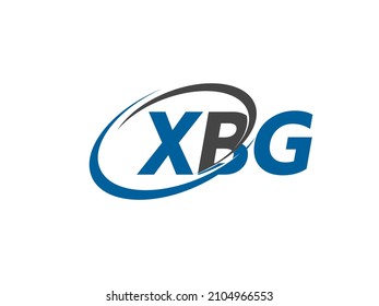 Letra XBG diseño creativo elegante del logo de swoosh