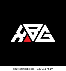 XBG triangle letter logo design with triangle shape. XBG triangle logo design monogram. XBG triangle vector logo template with red color. XBG triangular logo Simple, Elegant, and Luxurious design.