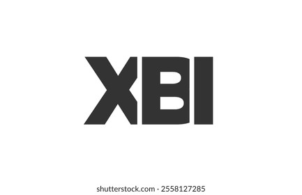 XBI logo design template with strong and modern bold text. Initial based vector logotype featuring simple and minimal typography. Trendy company identity ideal for businesses brand presence.
