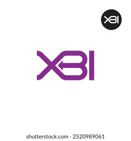 Diseño de monograma de letra de logotipo XBI