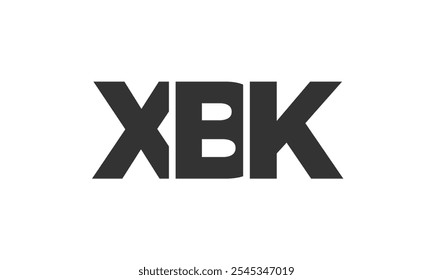 Modelo de design de logotipo XBK com texto em negrito forte e moderno. Logotipo vetorial inicial com tipografia simples e mínima. Identidade de empresa moderna ideal para a presença de marca de empresas.