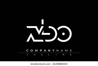 Design de letra abstrata XBO. Design de logotipo comercial moderno com tipografia abstrata e estilo contemporâneo