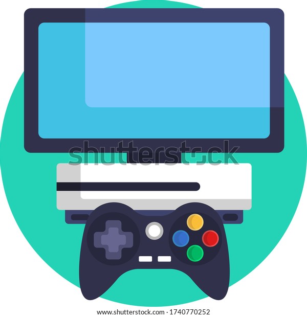 X-box Console Gaming icons set vector\
illustration video-games games console\
gamer