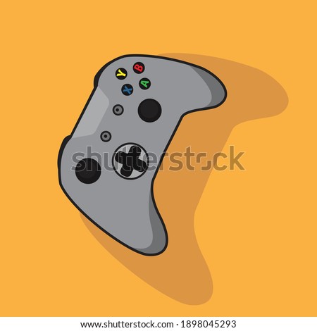 Xbox game control flat vector