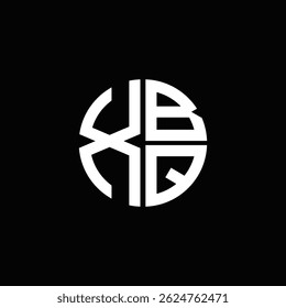 XBQ logo XBQ icon XBQ monogram XBQ letter minimalist Circle flat Unique modern abstract logo design.

