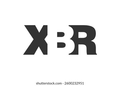 XBR logo design. Initial letter X B R bold font style for tech startups, consulting, corporate branding. Creative company name, headlines typography identity, trendy logotype. Vector illustration.