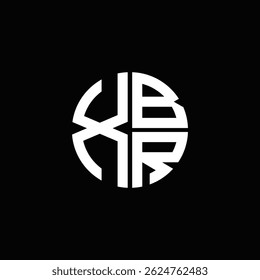 XBR logo XBR icono XBR monograma XBR letra minimalista Círculo plano Diseño de logotipo abstracto moderno único.
