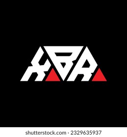 XBR triangle letter logo design with triangle shape. XBR triangle logo design monogram. XBR triangle vector logo template with red color. XBR triangular logo Simple, Elegant, and Luxurious design.