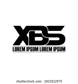 XBS letter monogram logo design vector