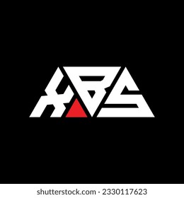 XBS triangle letter logo design with triangle shape. XBS triangle logo design monogram. XBS triangle vector logo template with red color. XBS triangular logo Simple, Elegant, and Luxurious design.