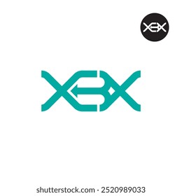 Diseño de monograma de letra de logotipo XBX