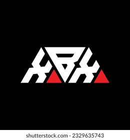 Diseño del logotipo de la letra del triángulo XBX con forma de triángulo. Monograma de diseño del logotipo del triángulo XBX. Plantilla de logotipo vectorial de triángulo XBX con color rojo. Logo triangular XBX Diseño sencillo, elegante y lujoso.
