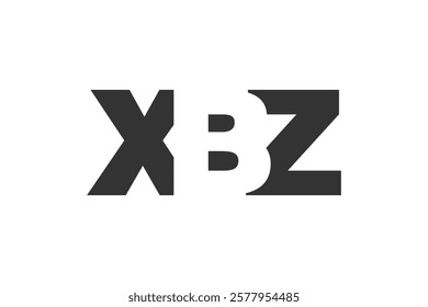XBZ logo design. Initial letter X B Z bold font style for tech startups, consulting, corporate branding. Creative company name, headlines typography identity, trendy logotype. Vector illustration.
