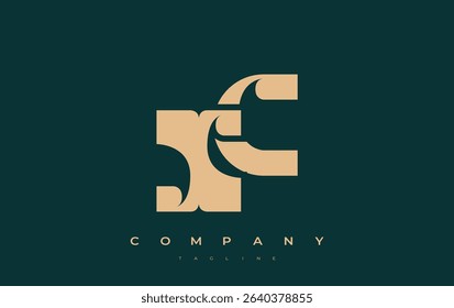 XC Abstract Geometric Logo Design. Modern and elegant logo design with simplistic typography elements, showcasing branding excellence.