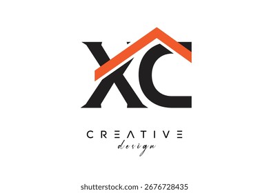 Monograma de arquitetura imobiliária criativa XC e logotipo doméstico