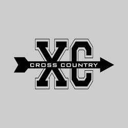 XC Cross Country T Shirt Design Vector