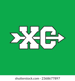 XC cross country t shirt design vector