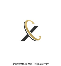 XC, CX, X AND C Abstract initial monogram letter alphabet logo design