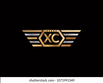 XC initial box letter design