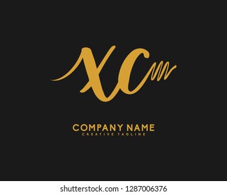 XC Initial Handwriting Logo Template Vector