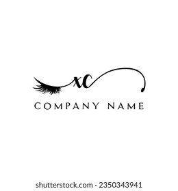 Erstmaliges Logo des XC Logo, Wimpernvektor, modern