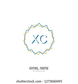 XC Initial logo template vector