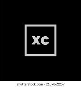 XC initial monogram logo with creative square style design