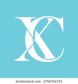   Diseño de Vector de fondo de letra XC, diseño de logotipo XC.
