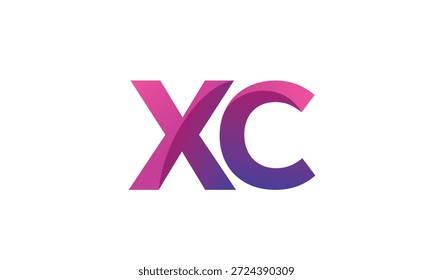 XC Letter Gradient Monogram Logo for Modern Business Branding