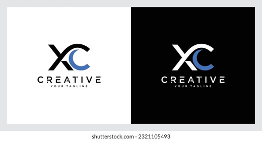 XC Letter Initial Logo Design Vector Template