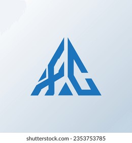 XC-Brief-Logo kreatives Design. XC einzigartiges Design.
