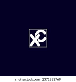 Logotipo de letra XC diseño creativo con gráfico vectorial XC logotipo simple y moderno