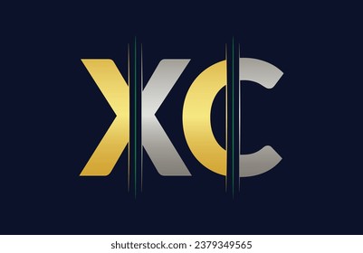 Plantilla vectorial de diseño de logotipo de carta XC.