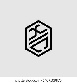 Geometrisches Monogramm der XC-Linie mit hochwertigem professionellem Design, das gut gedruckt werden kann