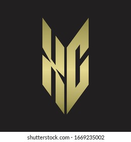 XC Logo monogram with emblem style isolated with gold colors